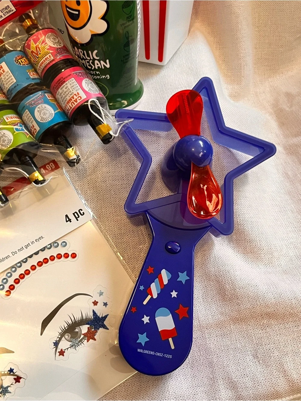 Dash Popcorn Party Kit & Red/Blue Party Supplies Bundle